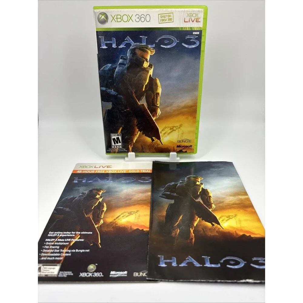 Halo 3 Microsoft Xbox 360 CIB Complete with Poster + XBLive - Tested Working
